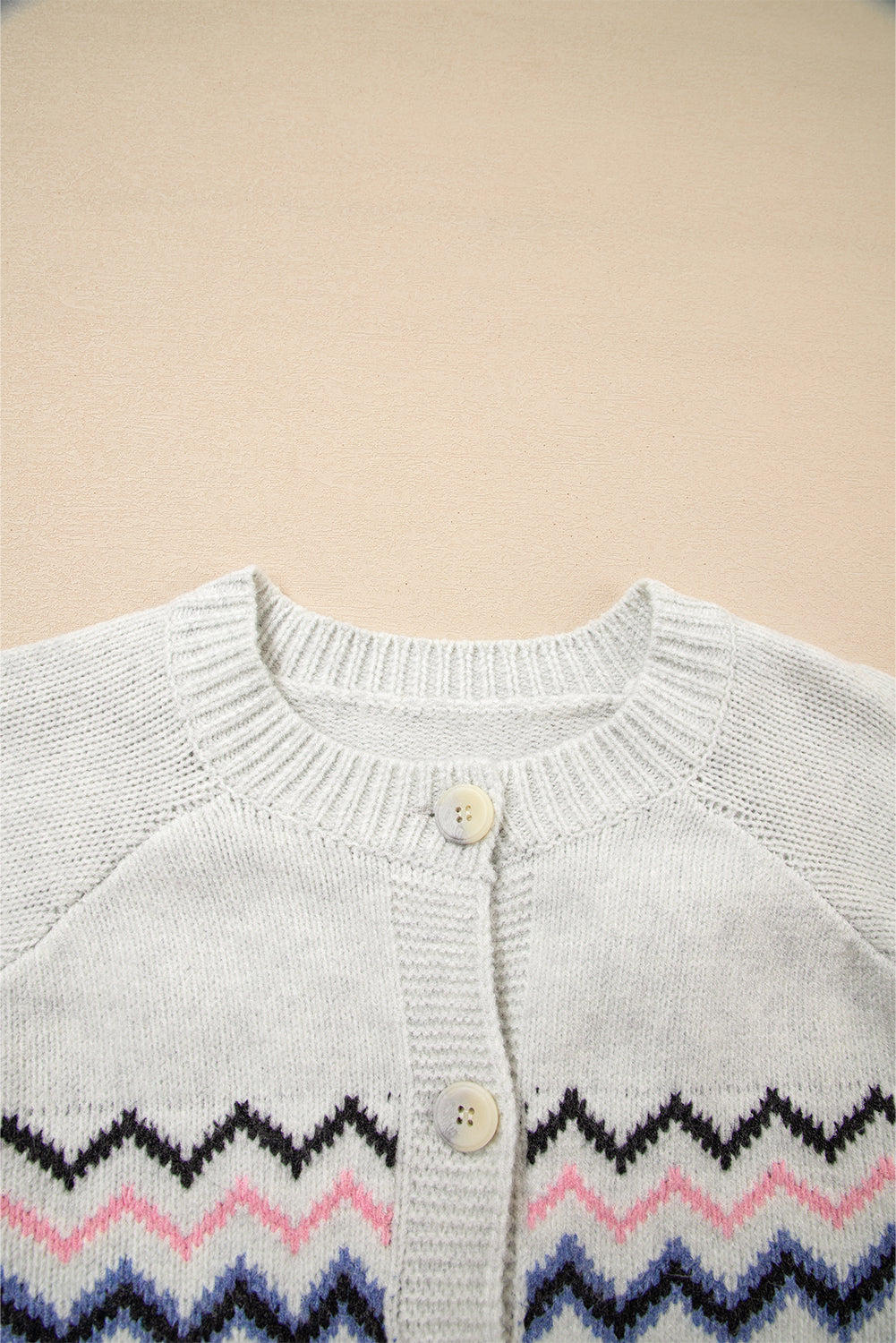 KaleaBoutique Stylish Geometric Button Up Sweater Cardigan - KaleaBoutique.com