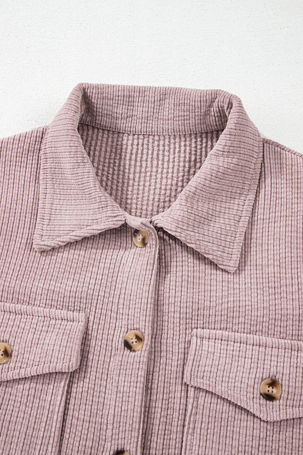 Corduroy Flap Pocket Button Up Shacket - KaleaBoutique.com