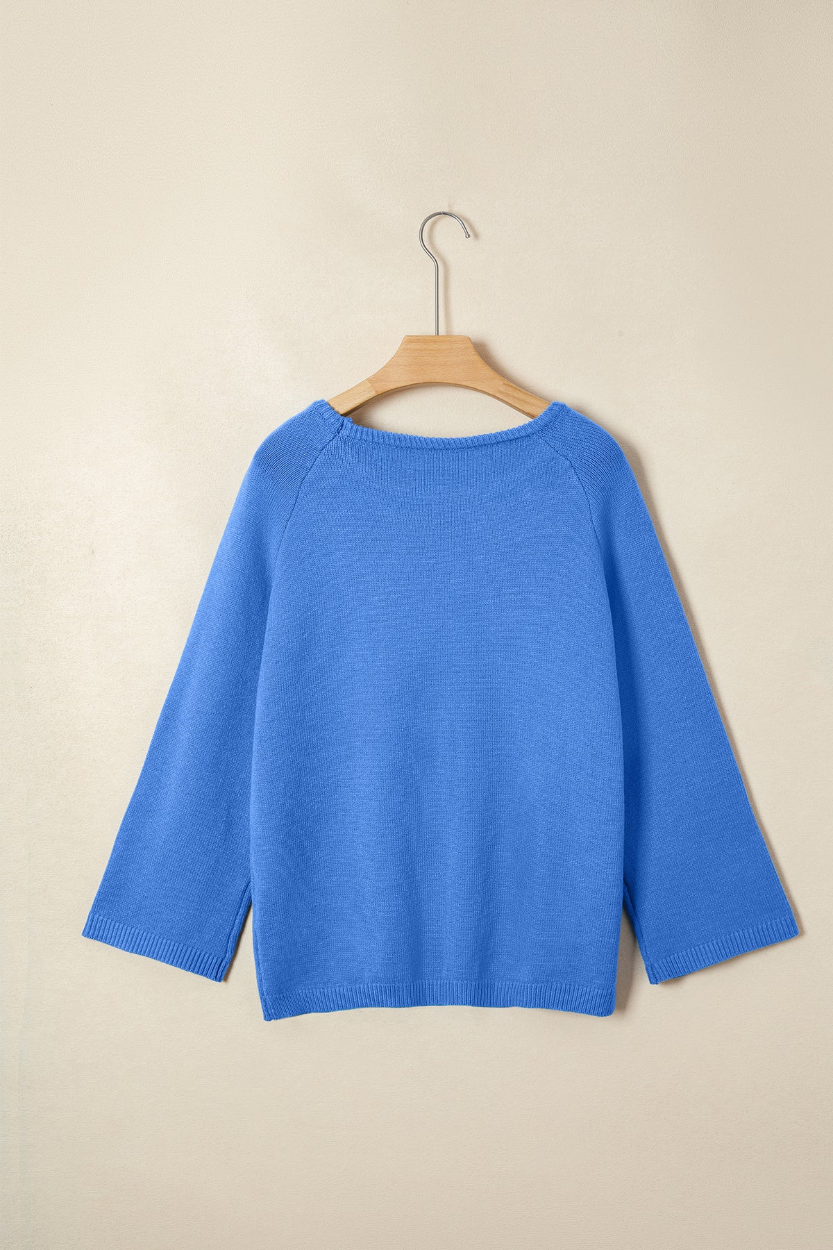 Solid Color Knit Loose Bracelet Sleeve Dolman Sweater - KaleaBoutique.com