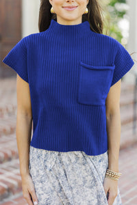 KaleaBoutique Comfortable Patch Pocket Ribbed Knit Short Sleeve Sweater - KaleaBoutique.com