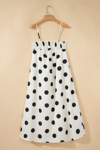 KaleaBoutique Stylish Polka Dot Spaghetti Straps Maxi Dress - KaleaBoutique.com
