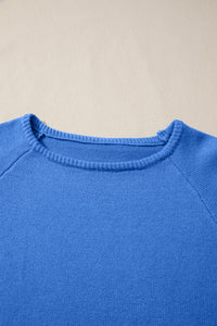 Solid Color Knit Loose Bracelet Sleeve Dolman Sweater - KaleaBoutique.com
