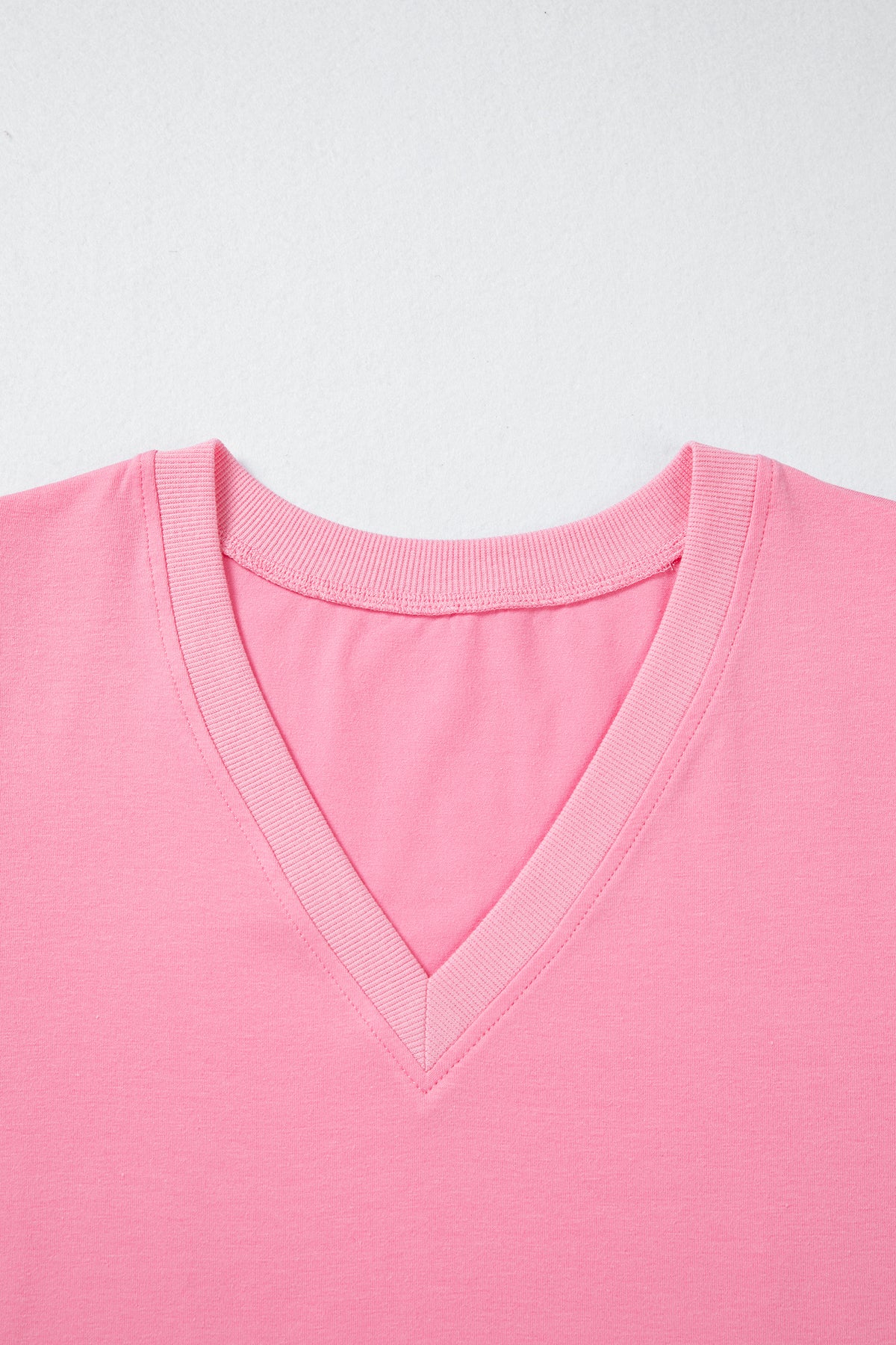 Solid Color V Neck Short Puff Sleeve Blouse - KaleaBoutique.com