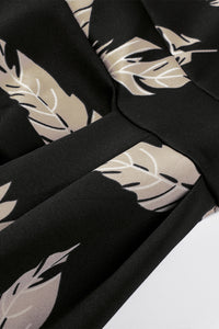 KaleaBoutique Stylish Black Pattern Print Off Shoulder Slit Bodycon Midi Dress - KaleaBoutique.com