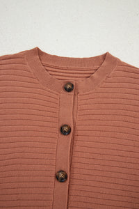 KaleaBoutique Stylish Wide Rib Knit Button Front Dolman Sleeve Sweater Cardigan - KaleaBoutique.com