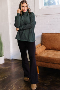 KaleaBoutique Comfortable High Neck Dropped Shoulder Long Sleeve Casual Top - KaleaBoutique.com