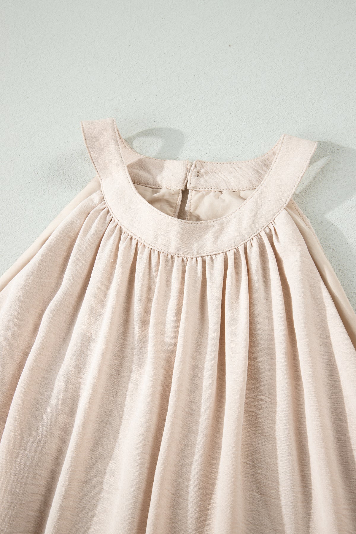 KaleaBoutique Stylish Sheer Hollowed Floral Lace Hem Patchwork Loose Halter Summer Dress - KaleaBoutique.com