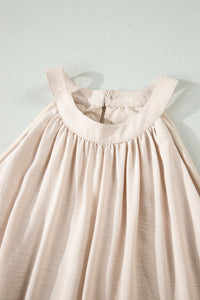 KaleaBoutique Stylish Sheer Hollowed Floral Lace Hem Patchwork Loose Halter Summer Dress - KaleaBoutique.com