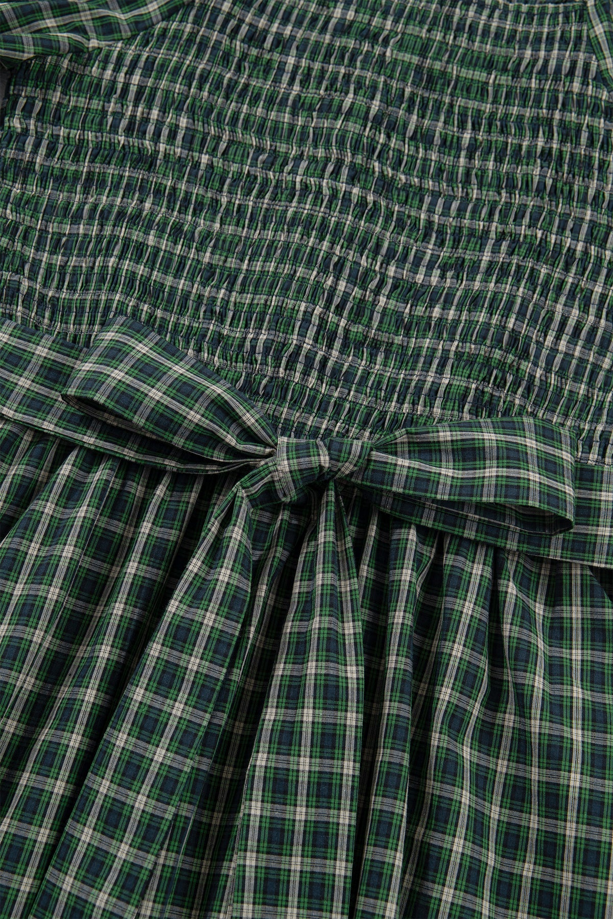 KaleaBoutique Comfortable Plaid Square Neck Shirred High Waist Ruffle Hem Dress - KaleaBoutique.com
