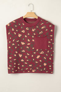 KaleaBoutique Stylish Leopard Print Cap Sleeve Knitted Top - KaleaBoutique.com