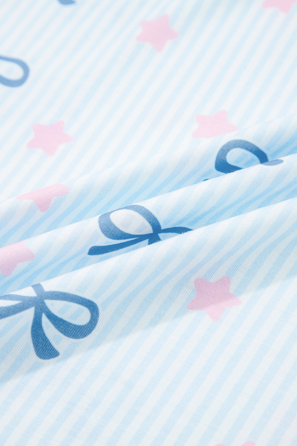 KaleaBoutique Stylish Bow Star Print Tied Detail 2pcs Lounge Set - KaleaBoutique.com