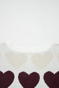 KaleaBoutique Comfortable Valentine Heart Short Sleeve Sweater - KaleaBoutique.com