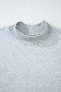 Solid Color Oversized Mock Neck Sweatshirt - KaleaBoutique.com
