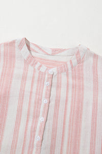 KaleaBoutique Chic Breathable Gauze Half Button Short Sleeve Casual Blouse - KaleaBoutique.com
