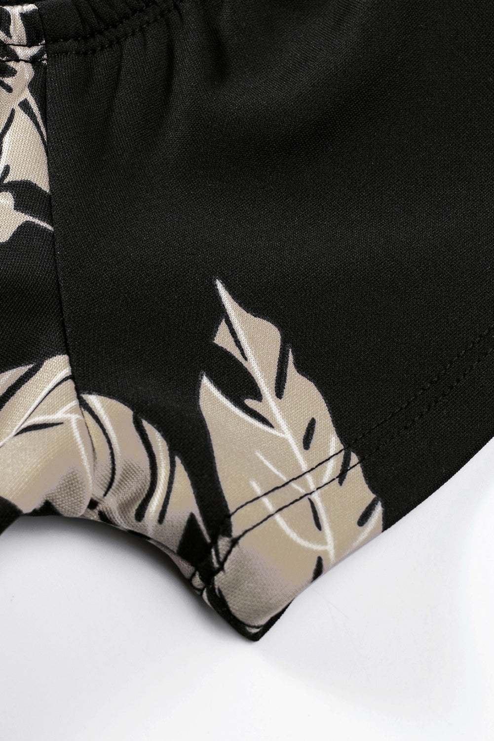 KaleaBoutique Stylish Black Pattern Print Off Shoulder Slit Bodycon Midi Dress - KaleaBoutique.com