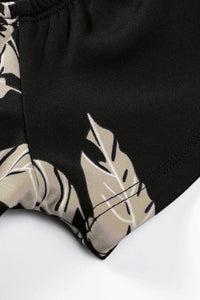 KaleaBoutique Stylish Black Pattern Print Off Shoulder Slit Bodycon Midi Dress - KaleaBoutique.com