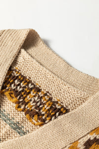 KaleaBoutique Stylish Western Pattern Knitted Button V Neck Cardigan Sweater - KaleaBoutique.com