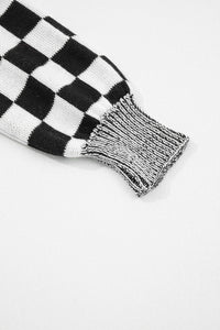 KaleaBoutique Stylish Checkered Open Front Drop Shoulder Cardigan - KaleaBoutique.com