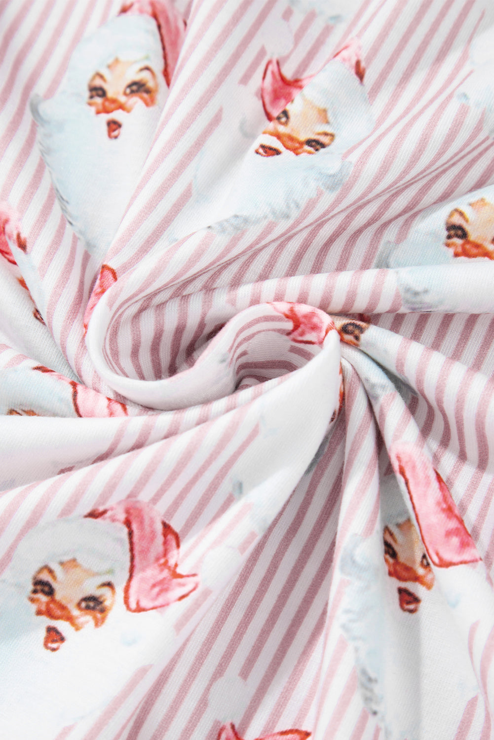 KaleaBoutique Comfortable Santa Claus Striped Print Loose Fit Two Piece Lounge Set - KaleaBoutique.com
