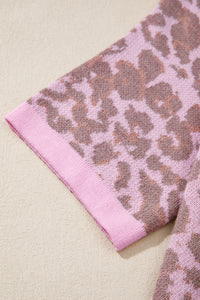KaleaBoutique Comfortable Leopard Button Down Short Sleeve Sweater Cardigan - KaleaBoutique.com