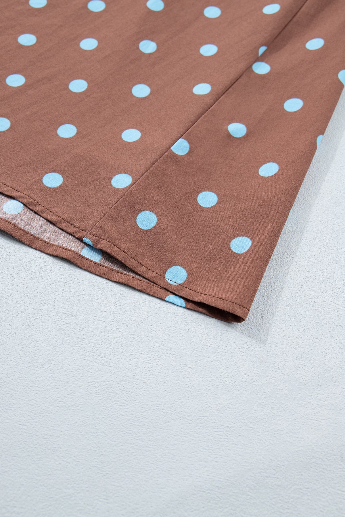 KaleaBoutique Stylish Polka Dot Print Contrast Trim V Neck Zip Up Sleeveless Dress - KaleaBoutique.com
