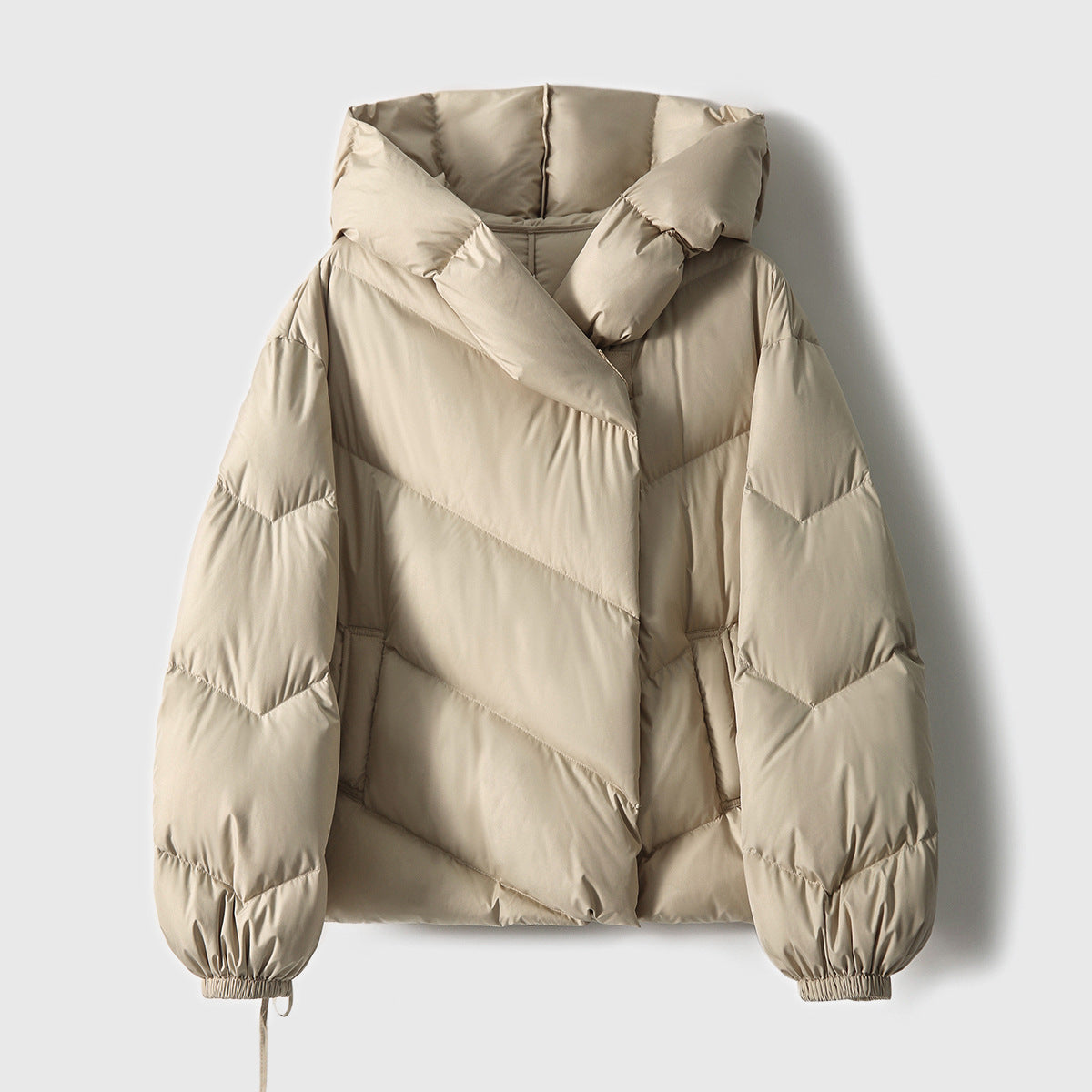 Hooded Long-Sleeve Puffer Jacket - KaleaBoutique.com
