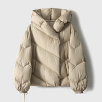 Hooded Long-Sleeve Puffer Jacket - KaleaBoutique.com
