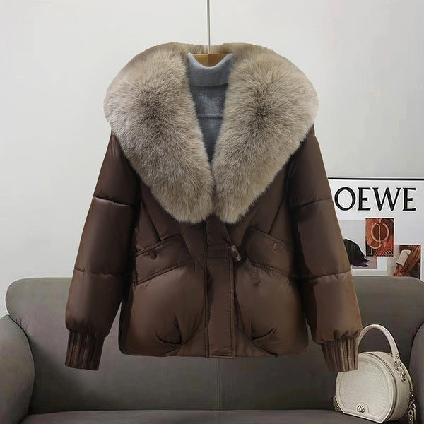 KaleaBoutique Removable Fur-Collar Polyester Coat - KaleaBoutique.com