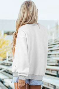 Oversize Drop Shoulder Reversible Mock Neck Sweatshirt - KaleaBoutique.com