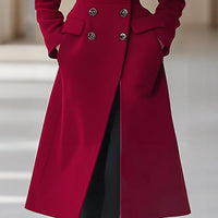 Double Breasted Long Women's Coat Fashion Reversible Woolen Jacket - KaleaBoutique.com