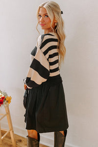KaleaBoutique Stylish Two in One Knitted Top High Waist Splicing Hem Sweater Dress - KaleaBoutique.com