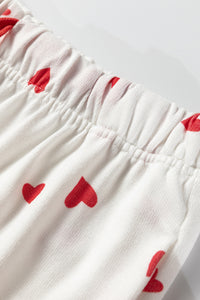 KaleaBoutique Stylish Tiny Hearts Printed Long Sleeve Top Drawstring Lounge Pant Set - KaleaBoutique.com