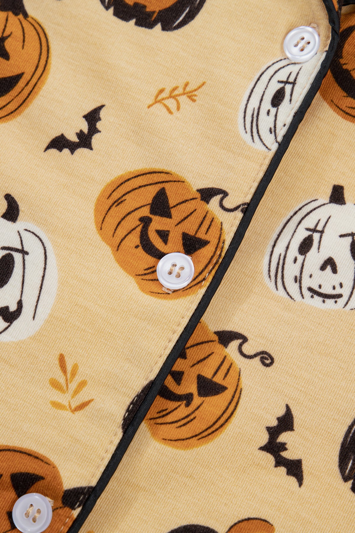 KaleaBoutique Stylish Long Sleeve Ruffle Pumpkin Face Print Two Piece Lounge Set - KaleaBoutique.com