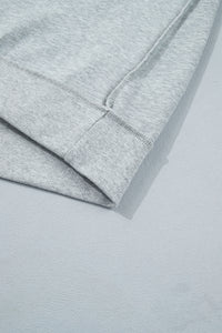 KaleaBoutique Comfortable Exposed Seam Mock Neck STATE Letter Graphic Loose Sweatshirt - KaleaBoutique.com