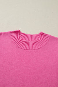 KaleaBoutique Stylish Solid Color Ribbed Trim Round Neck Ruffle Short Sleeve Sweater - KaleaBoutique.com