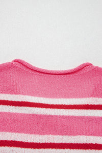 KaleaBoutique Comfortable Striped Drop Shoulder Button Cardigan - KaleaBoutique.com