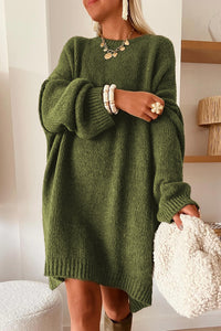 KaleaBoutique Comfortable Oversize Drop Shoulder Slouchy Sweater Dress - KaleaBoutique.com