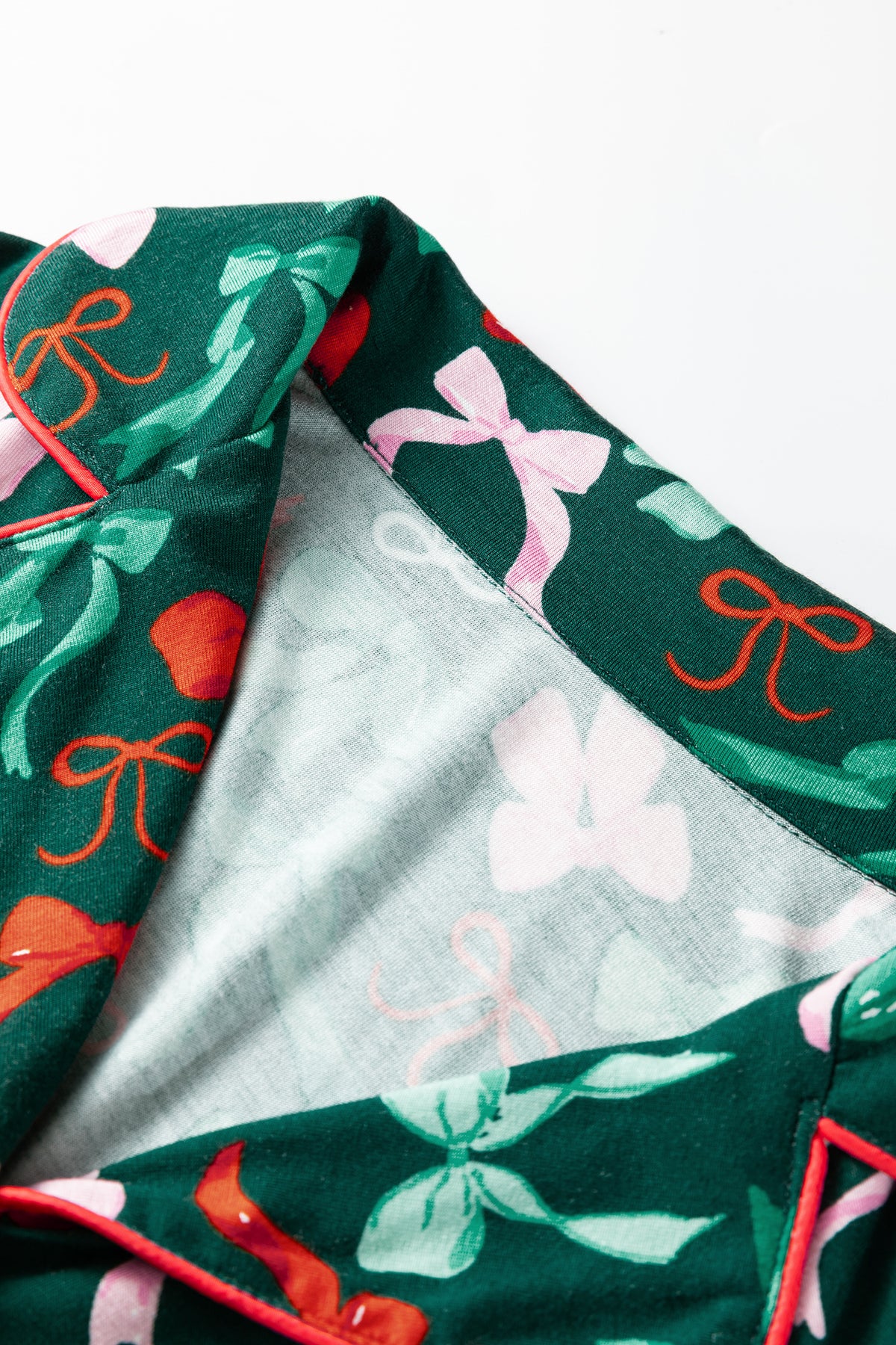 KaleaBoutique Stylish Festive Bow Print Long Sleeve Shirt and Pajama Short Set - KaleaBoutique.com