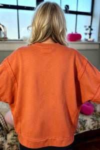 KaleaBoutique Comfortable Halloween Witchy Plaid Slogan Embroidered Patch Tunic Sweatshirt - KaleaBoutique.com