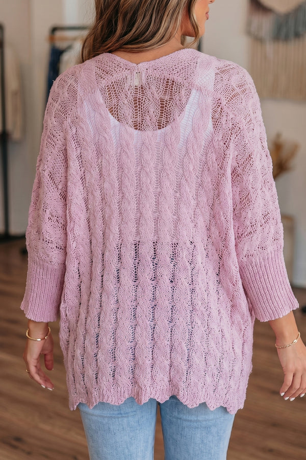 KaleaBoutique Comfortable Drop Shoulder Crochet Knit Open Front Cardigan - KaleaBoutique.com