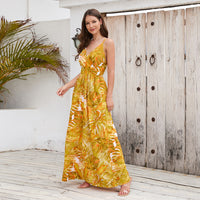Flowers Long Dress Summer Swing Holiday Beach Dress - KaleaBoutique.com