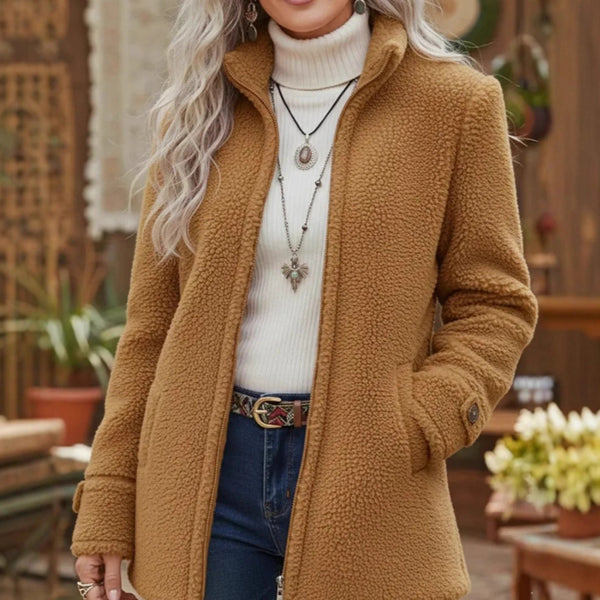 KaleaBoutique Women's Stand-Collar Zip-Up Jacket - KaleaBoutique.com