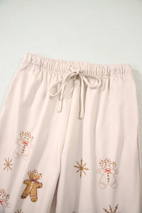 KaleaBoutique Stylish Comfortable Gingerbread Bakery Christmas Print 2 Pcs Lounge Set - KaleaBoutique.com