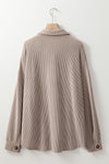 KaleaBoutique Solid Corded Drop Shoulder Plus Size Shacket - KaleaBoutique.com