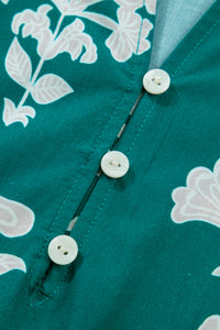 KaleaBoutique Comfortable Frilled V Neck Puff Short Sleeve Floral Mini Dress - KaleaBoutique.com
