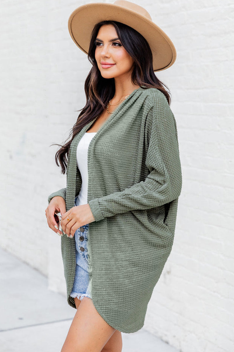 KaleaBoutique Perfect Comfortable Waffle Knit Open Front Cardigan - KaleaBoutique.com