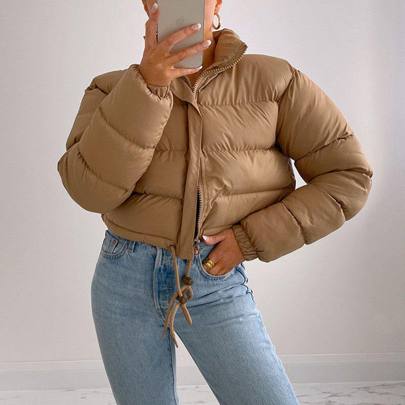 Women’s Short Loose-Fit Padded Jacket - KaleaBoutique.com