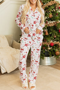 KaleaBoutique Comfortable Christmas Pattern Long Sleeve Shirt and Pants Pajama Set - KaleaBoutique.com