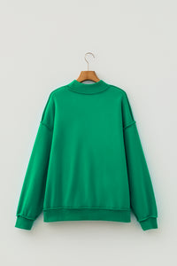 KaleaBoutique Comfortable Oversize Drop Shoulder Reversible Mock Neck Sweatshirt - KaleaBoutique.com