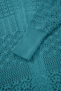 KaleaBoutique Stylish Mix Pattern Hollowed Knit Open Front Cardigan - KaleaBoutique.com